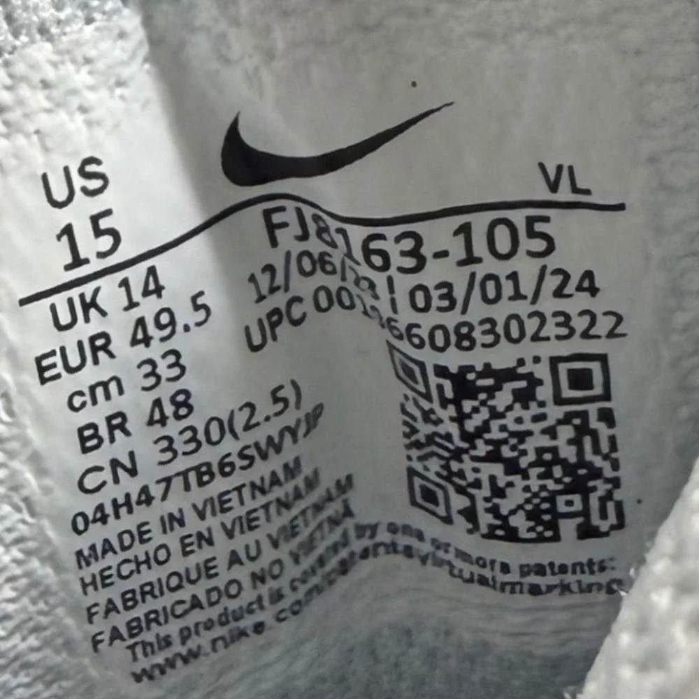 Nike Force Zoom Savage 3 Pro Mens Size 15 White Football Cleats NEW FJ8163-105